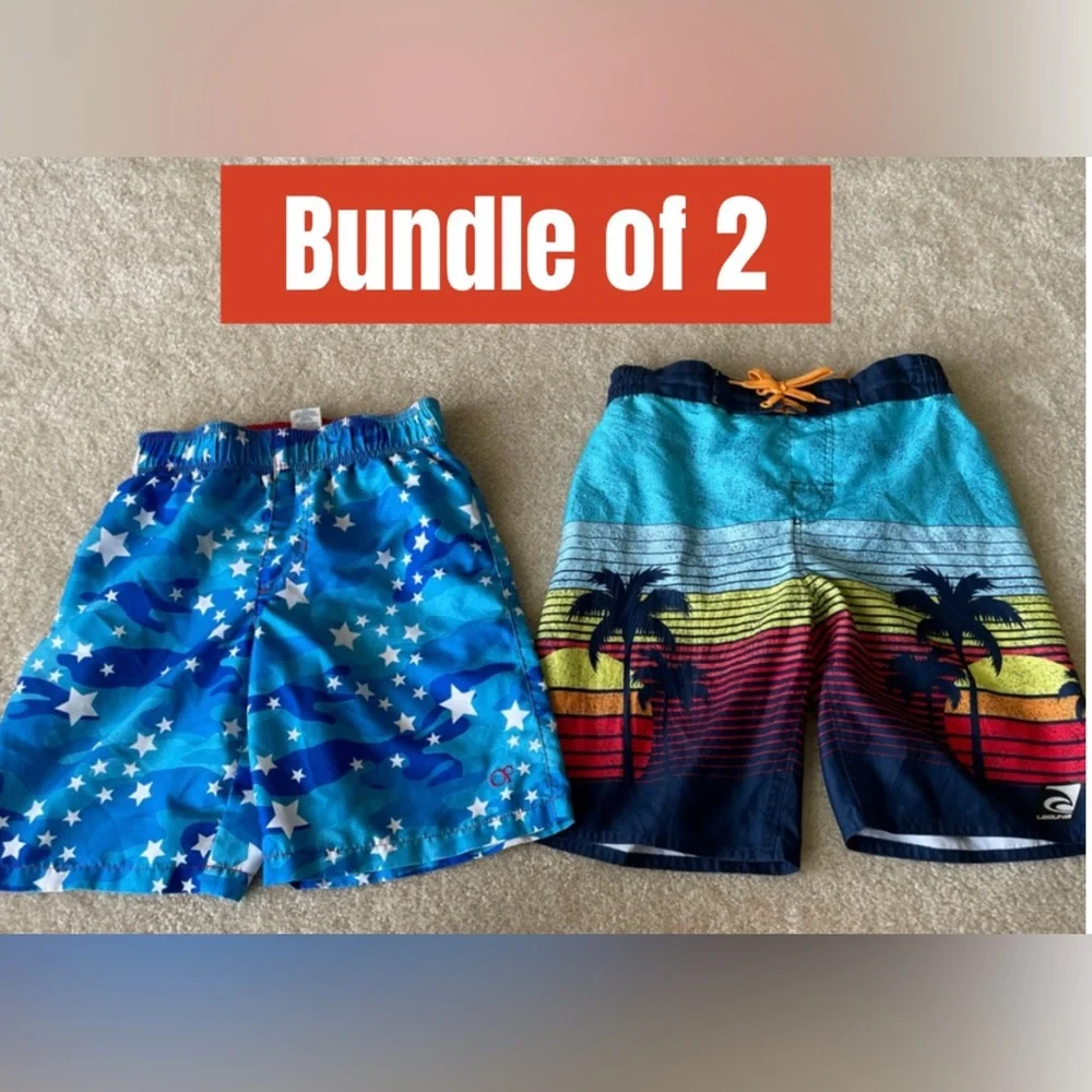 Bundle of 2 boys size M swim‎ shorts.